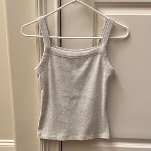 Womens American Eagle Outfitters Light Gray Ribbed Camisole Small